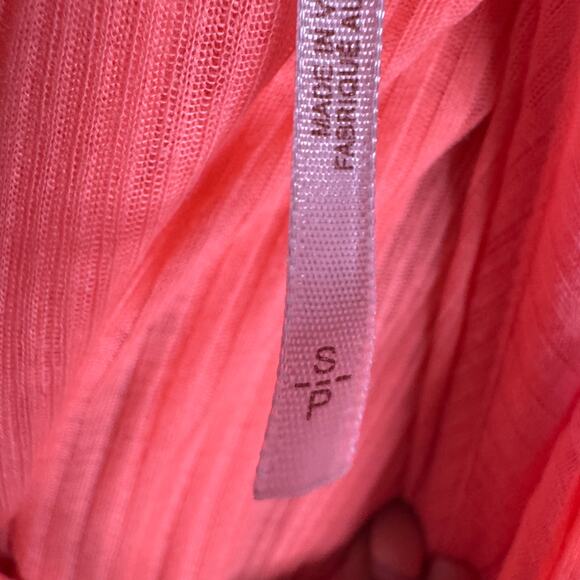 Free People Just A Fling Shirt Womens Small Coral Ribbed Blouson Tank Top Boho‎ - Picture 6 of 10